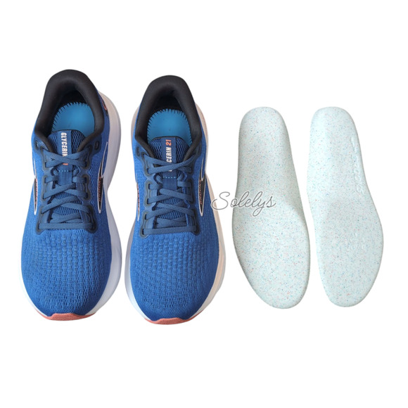 Brooks Glycerin 21 Womens 9.5 Blue Icy Pink Rose Road Running Comfort Sneaker - Picture 9 of 12